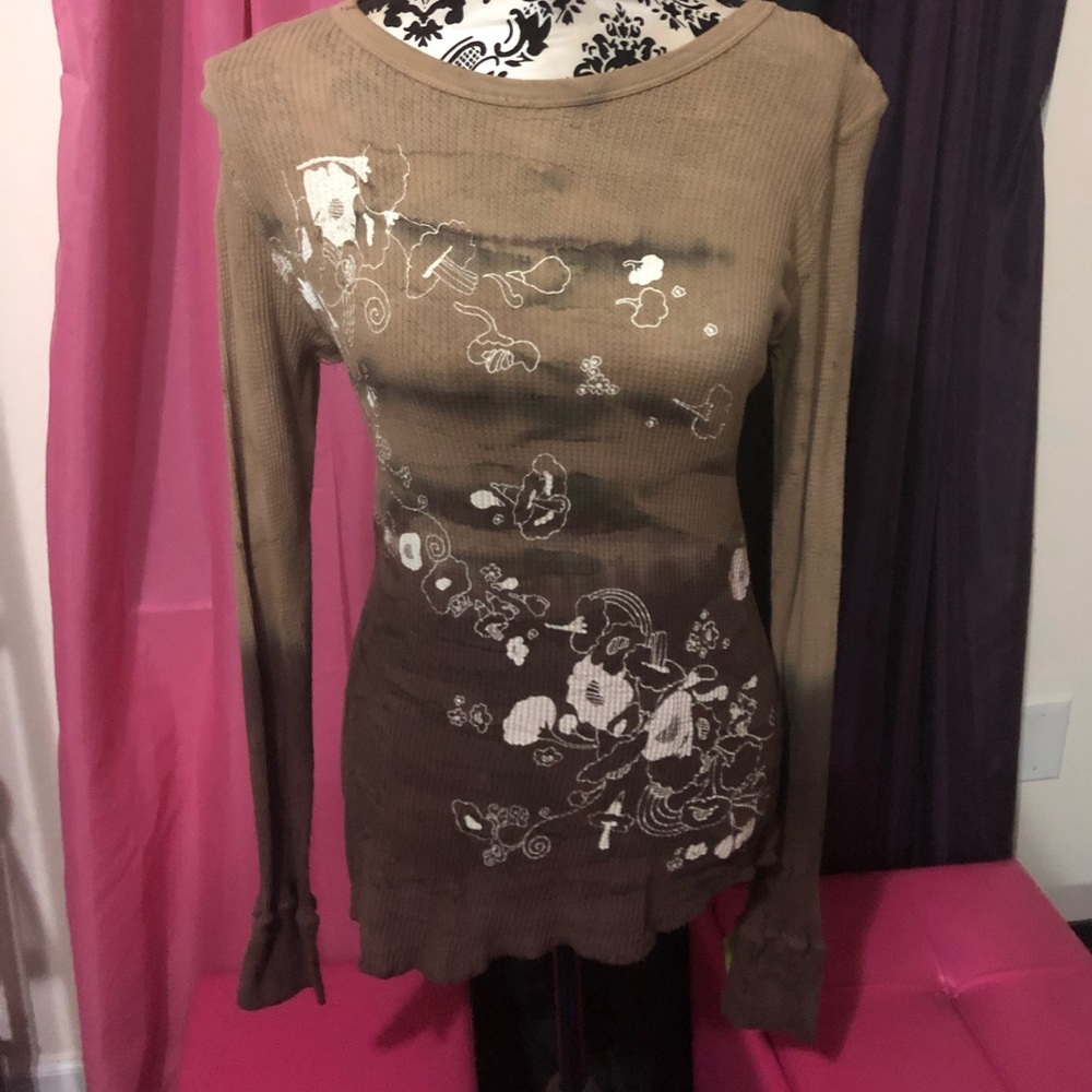 🍁 Nick and Mo Thermal Floral Long Sleeve Shirt